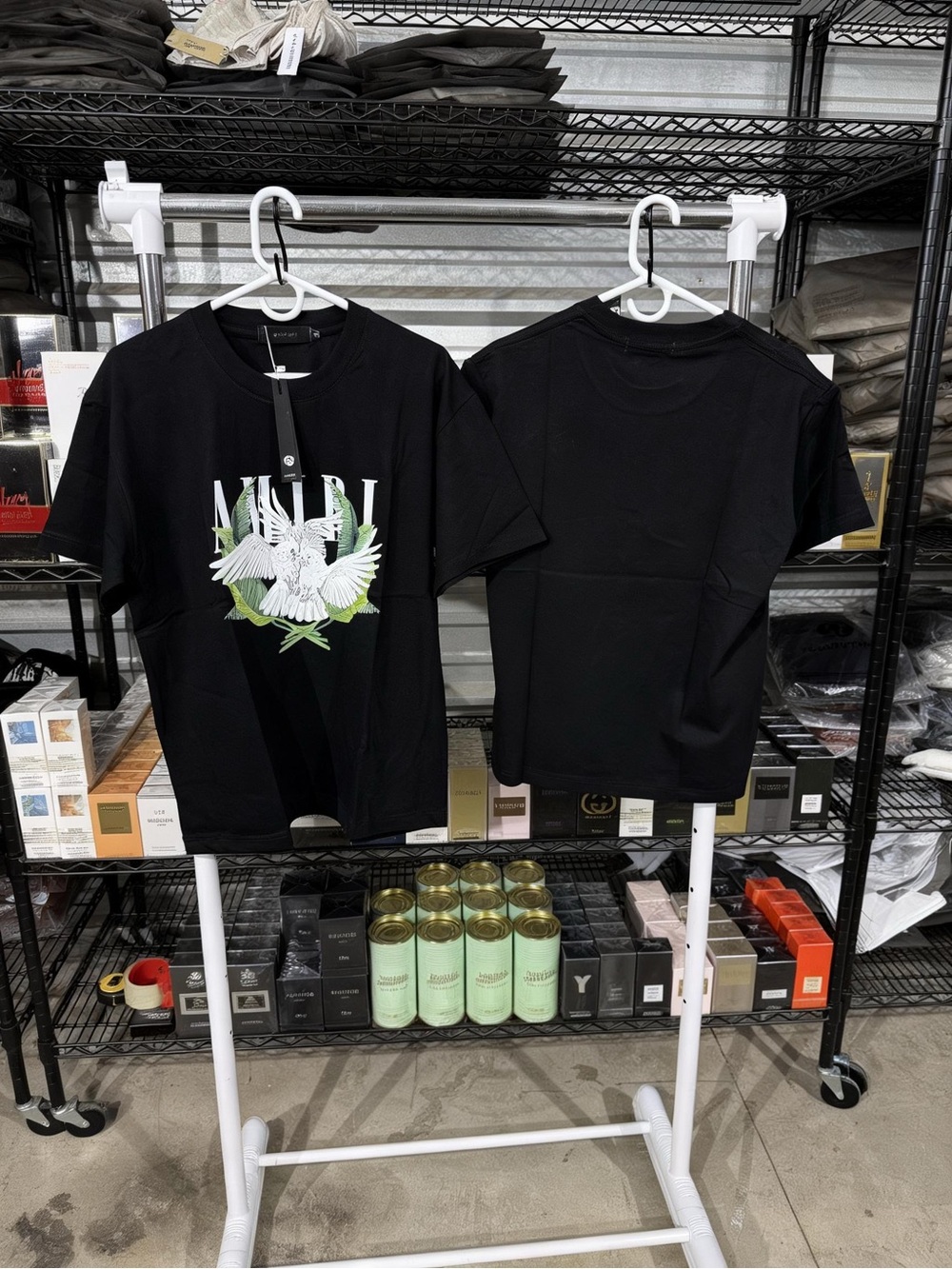 Black Graphic Dove Tee for - Short Sleeve